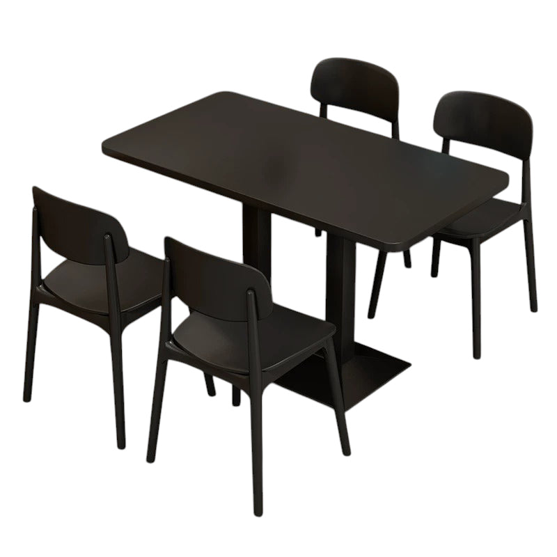 BDLFurniture Commercial Fast Food Dining Table Set Burger Shop Outdoor Patio Chair Desk Combo