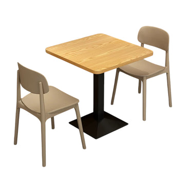 BDLFurniture Commercial Fast Food Dining Table Set Burger Shop Outdoor Patio Chair Desk Combo