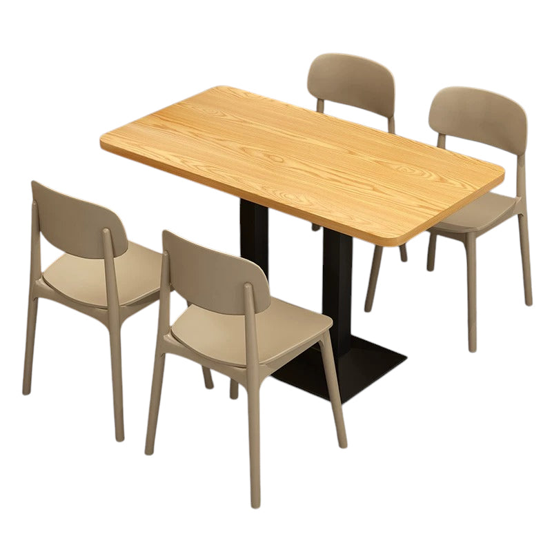 BDLFurniture Commercial Fast Food Dining Table Set Burger Shop Outdoor Patio Chair Desk Combo