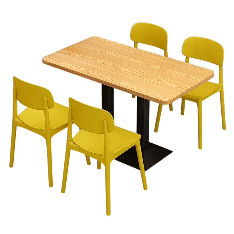 BDLFurniture Commercial Fast Food Dining Table Set Burger Shop Outdoor Patio Chair Desk Combo