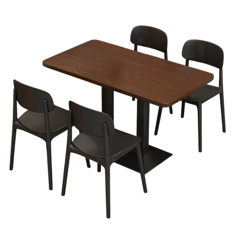 BDLFurniture Commercial Fast Food Dining Table Set Burger Shop Outdoor Patio Chair Desk Combo