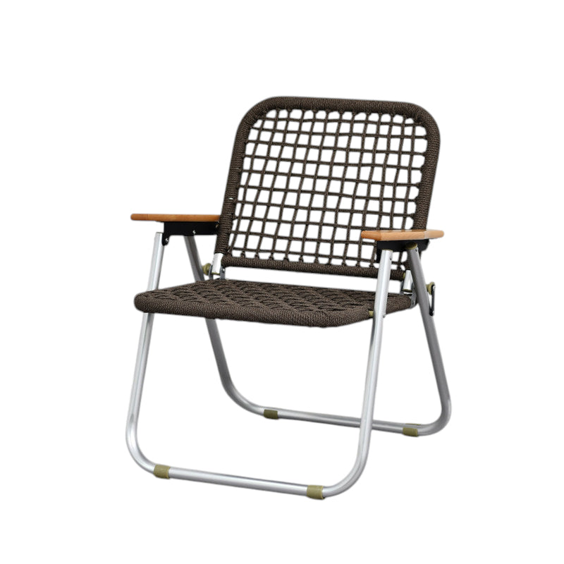 BDLFurniture Outdoor Aluminium Rattan Folding Chair Portable Patio Balcony Cafe Lounge Seat