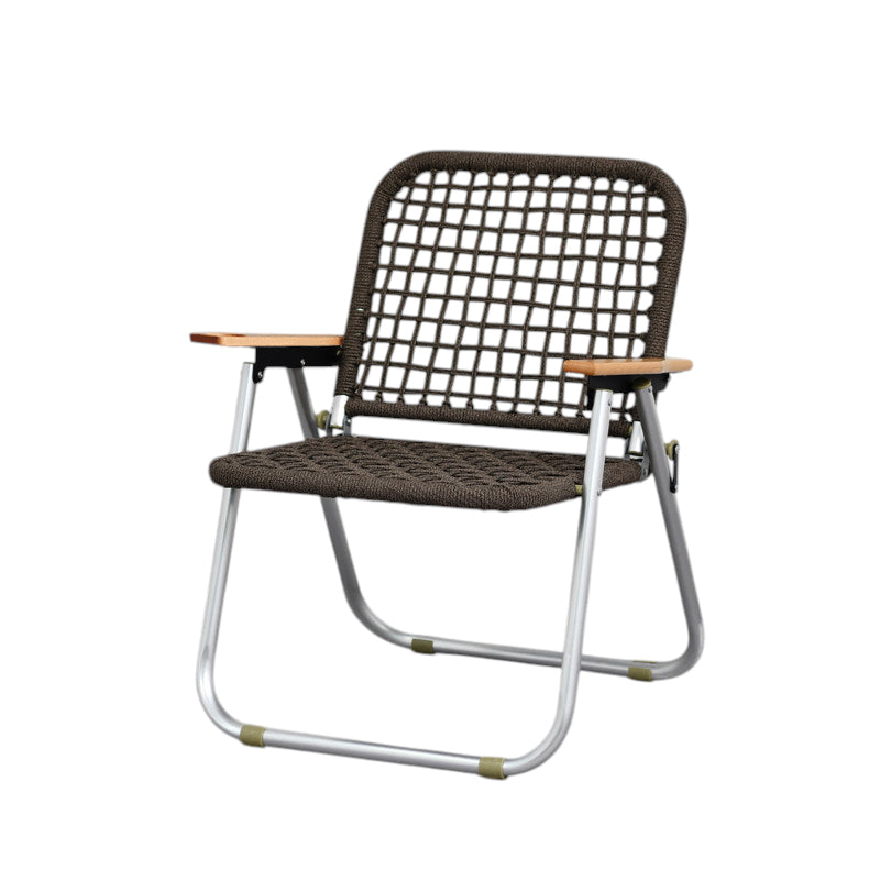 BDLFurniture Outdoor Aluminium Rattan Folding Chair Portable Patio Balcony Cafe Lounge Seat