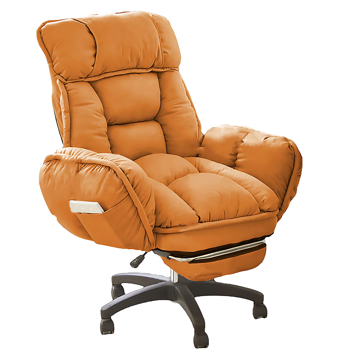 Ergonomic Computer Chair – Reclining Office Chair with Hidden Footrest orange