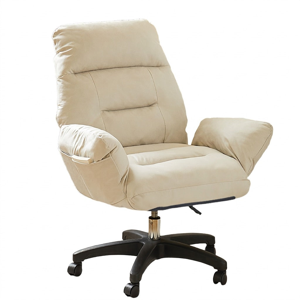 Ergonomic Reclining Office Sofa Chair with Footrest & Height Adjustment