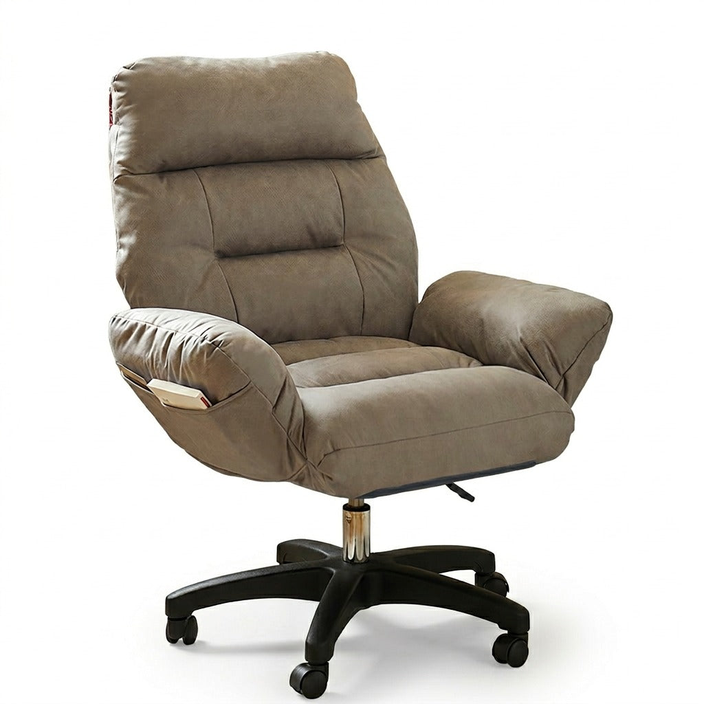 Ergonomic Reclining Office Sofa Chair with Footrest & Height Adjustment