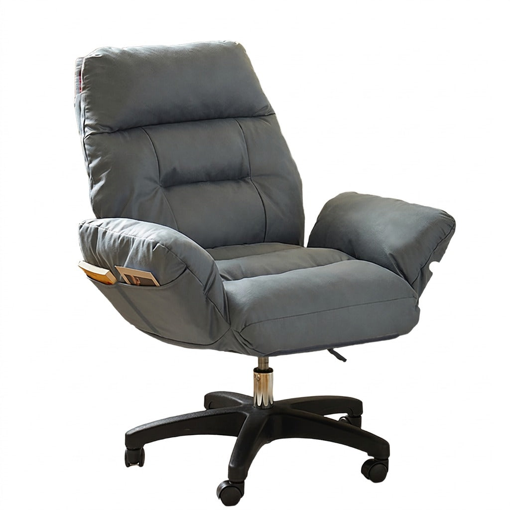 Ergonomic Reclining Office Sofa Chair with Footrest & Height Adjustment