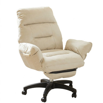 Ergonomic Reclining Office Sofa Chair with Footrest & Height Adjustment