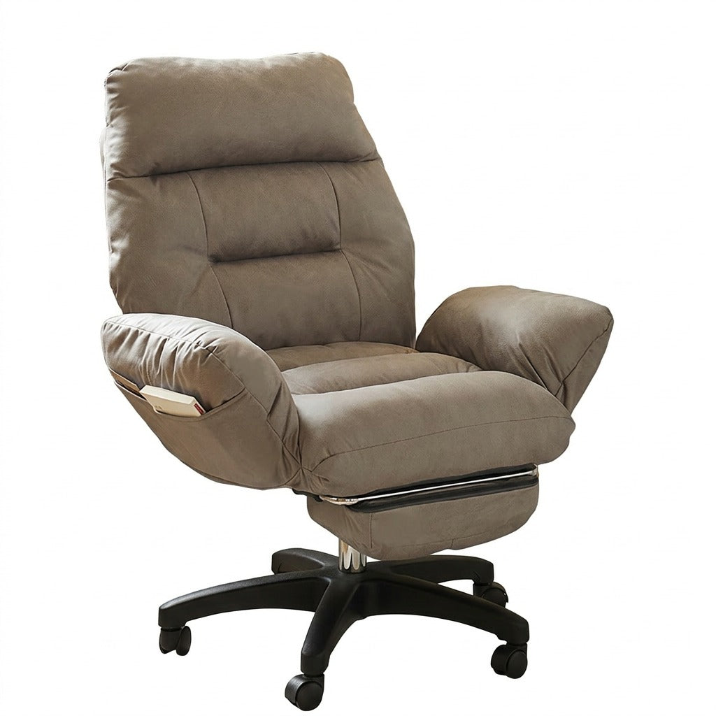 Ergonomic Reclining Office Sofa Chair with Footrest & Height Adjustment