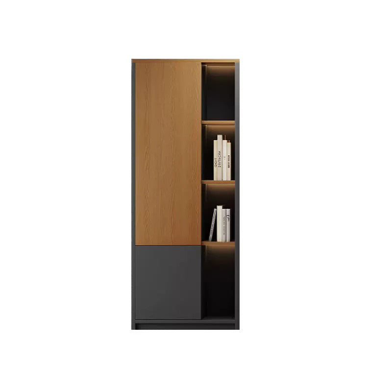 BDLFurniture Modular Office File Storage Cabinet Bookcase Unit LED Light 80-480cm Grey Khaki
