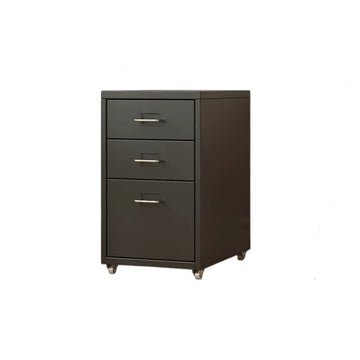 BDLFurniture Steel Mobile Storage Cabinet Bedside Drawers with Lock Option Galvanised Handle