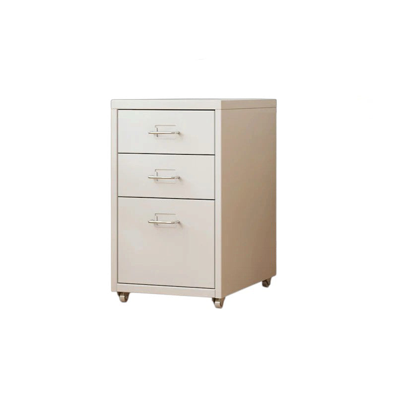 BDLFurniture Steel Mobile Storage Cabinet Bedside Drawers with Lock Option Galvanised Handle