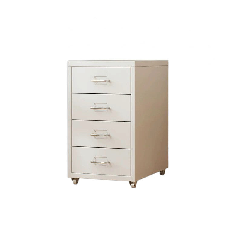BDLFurniture Steel Mobile Storage Cabinet Bedside Drawers with Lock Option Galvanised Handle