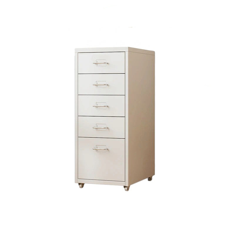 BDLFurniture Steel Mobile Storage Cabinet Bedside Drawers with Lock Option Galvanised Handle