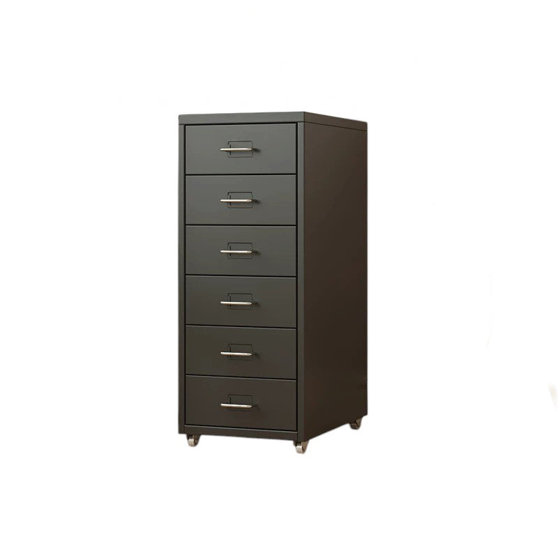 BDLFurniture Steel Mobile Storage Cabinet Bedside Drawers with Lock Option Galvanised Handle