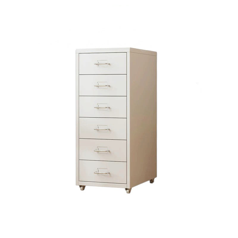 BDLFurniture Steel Mobile Storage Cabinet Bedside Drawers with Lock Option Galvanised Handle