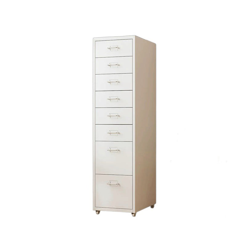 BDLFurniture Steel Mobile Storage Cabinet Bedside Drawers with Lock Option Galvanised Handle