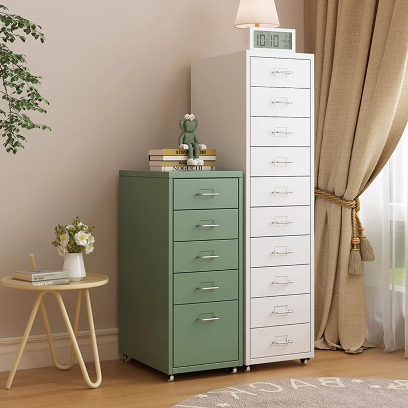 BDLFurniture Steel Mobile Storage Cabinet Bedside Drawers with Lock Option Galvanised Handle