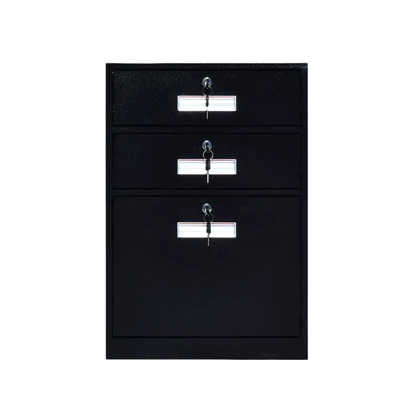 BDLFurniture Steel Mobile Pedestal Cabinet Lockable 3 Drawers Smooth Runners Multi Colour