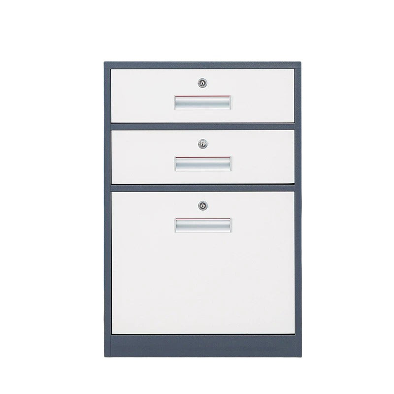 BDLFurniture Steel Mobile Pedestal Cabinet Lockable 3 Drawers Smooth Runners Multi Colour