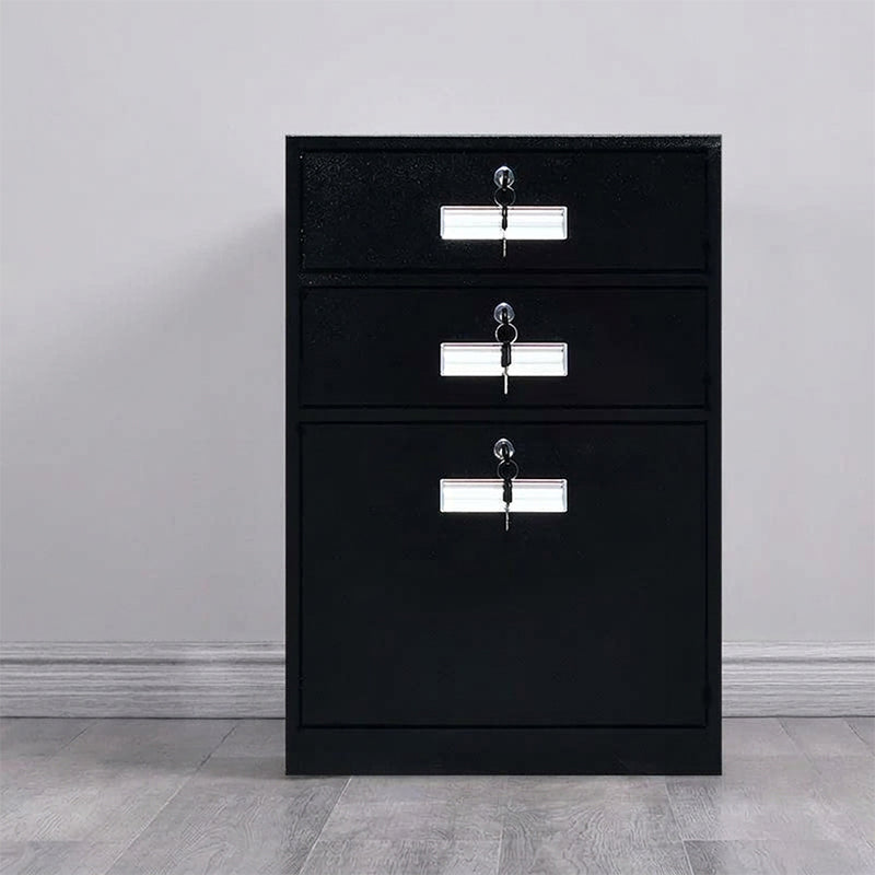 BDLFurniture Steel Mobile Pedestal Cabinet Lockable 3 Drawers Smooth Runners Multi Colour
