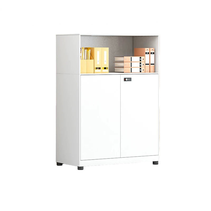 BDLFurniture White Steel Office Storage Cabinet Lockable Low Credenza Drawer Filing Unit