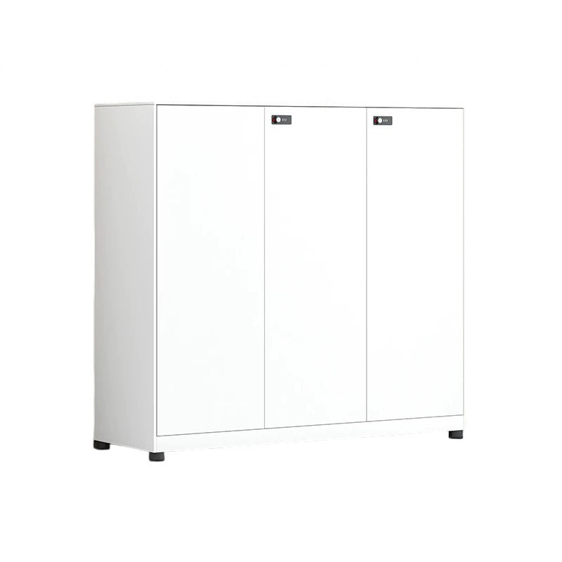 BDLFurniture White Steel Office Storage Cabinet Lockable Low Credenza Drawer Filing Unit