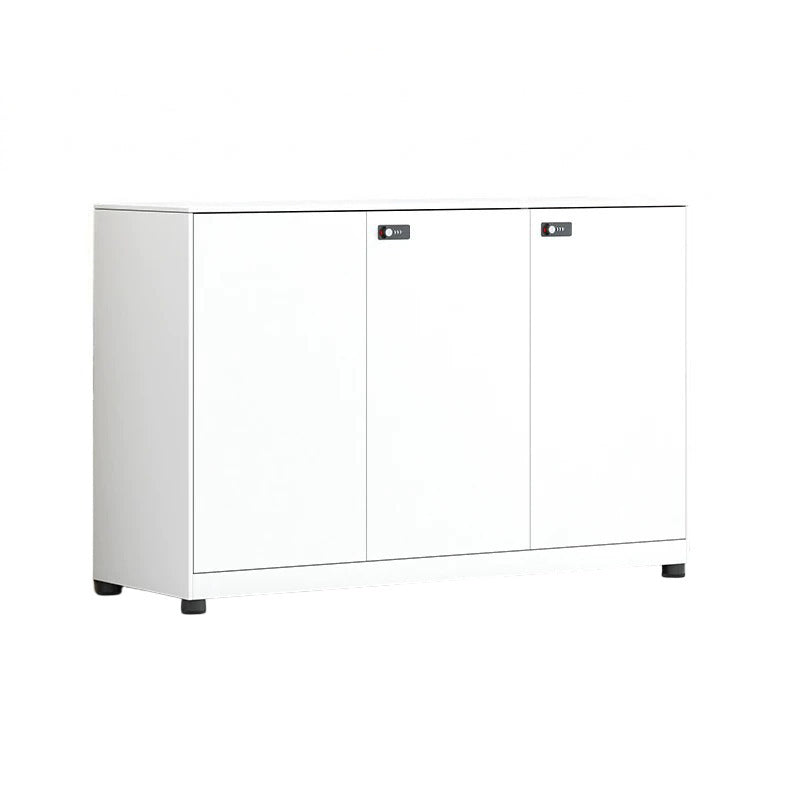 BDLFurniture White Steel Office Storage Cabinet Lockable Low Credenza Drawer Filing Unit