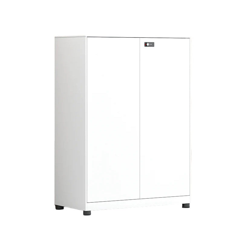 BDLFurniture White Steel Office Storage Cabinet Lockable Low Credenza Drawer Filing Unit