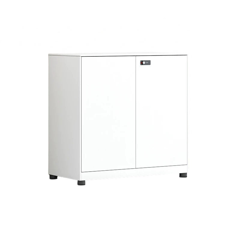 BDLFurniture White Steel Office Storage Cabinet Lockable Low Credenza Drawer Filing Unit