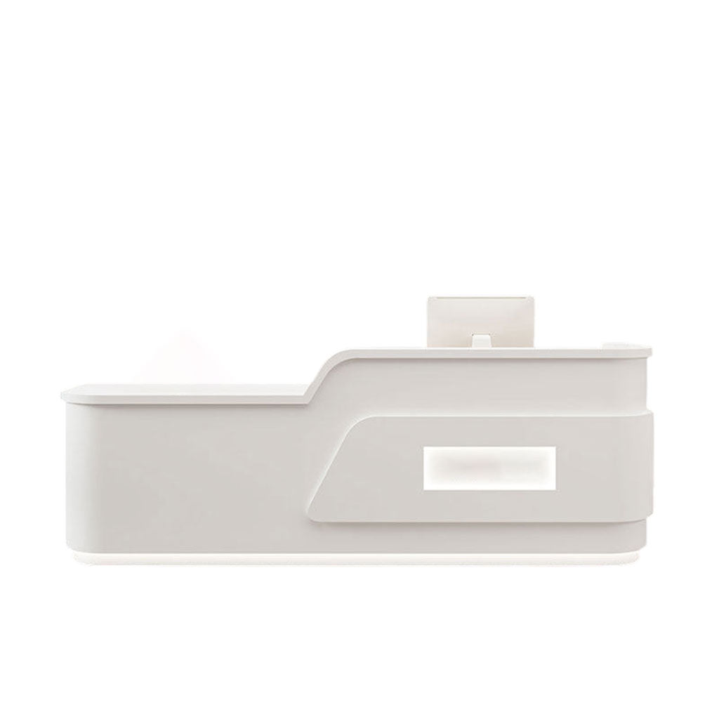 Cream Minimalist Reception Desk Beauty Salon Counter Boutique Service Desk Shop