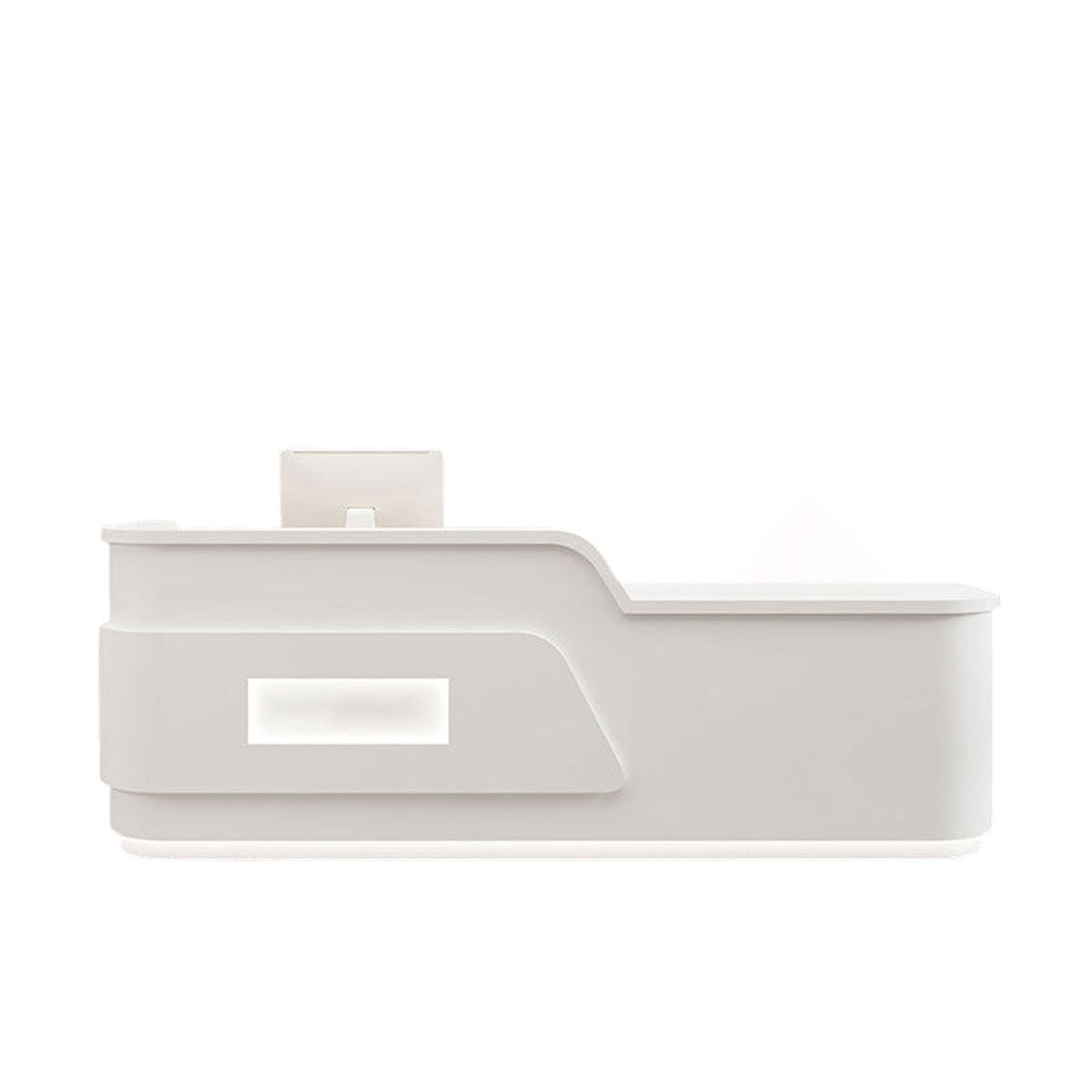 Cream Minimalist Reception Desk Beauty Salon Counter Boutique Service Desk Shop