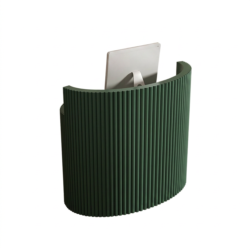 （In Stock Now）Modern Curved Reception Desk Compact Front Counter for Salons | 80cm-300cm