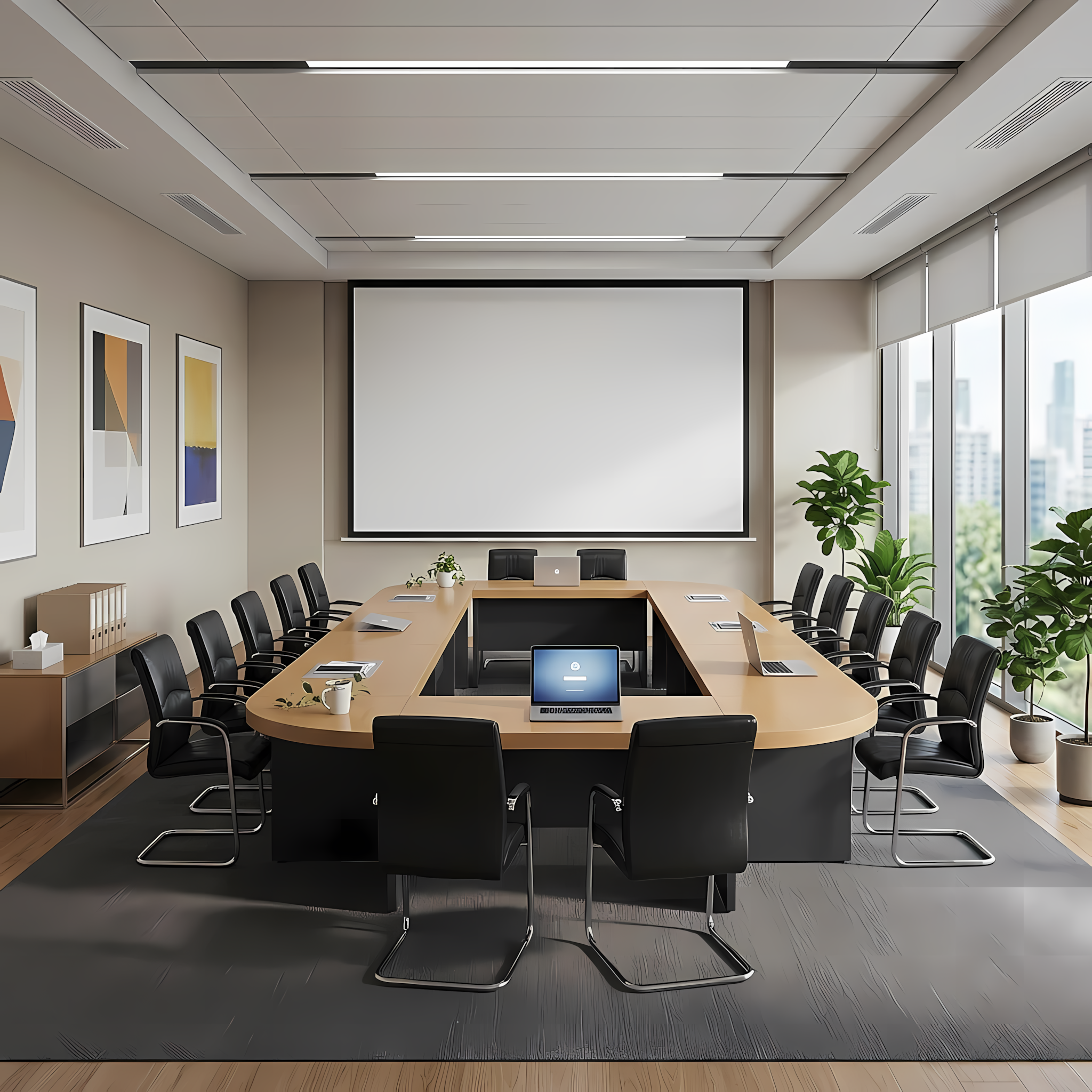 U-Shaped Modular Conference Table Modern Meeting Room Office Furniture Office Desk