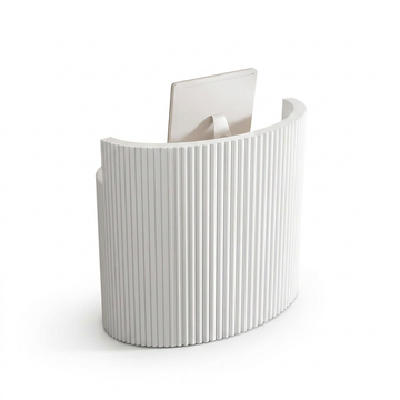 Modern Curved Reception Desk Compact Front Counter for Salons | 80cm-300cm